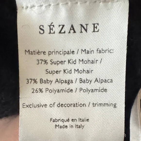 Sezane Black Barry Cardigan - Picture 6 of 8